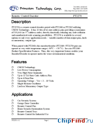 Datasheet PT2270-L3-S manufacturer PTC